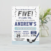 パーソナルアイスホッケー誕生日招待状 招待状 (スタンド正面)