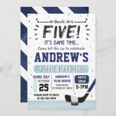 パーソナルアイスホッケー誕生日招待状 招待状 (正面/裏面)