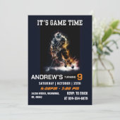 パーソナルアイスホッケー誕生日招待状 招待状 (スタンド正面)