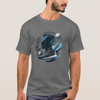 パーソナルアイデンティティ スポーツ アート プリント レトロ Tシャツ