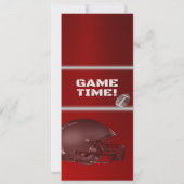 パーソナルアメリカンフットボールのゲームチケット誕生日 招待状 (裏面)