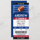 パーソナルアメリカンフットボールチケット誕生日 招待状 (正面/裏面)