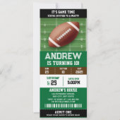 パーソナルアメリカンフットボール誕生日パーティーチケット 招待状 (正面)