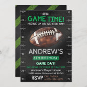 パーソナルアメリカンフットボール誕生日招待状 招待状 (正面/裏面)