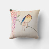 パーソナルイニシャル日本の枕鳥葉 クッション (裏面)