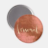 パーソナルウィークリープランナーピンク赤面銅金ゴールド マグネット (正面/裏面)