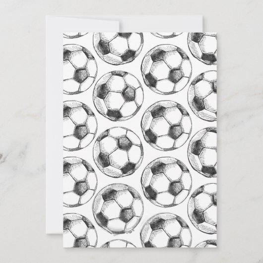 パーソナルウォーターカラーサッカー誕生日パーティー 招待状 (裏面)