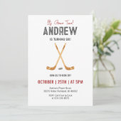 パーソナルウォーターカラーホッケーバースデーパーティー 招待状 (スタンド正面)