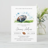 パーソナルエレガントフットボールのアメリカンベイビーシャワー 招待状 (スタンド正面)