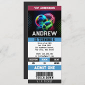 パーソナルオールスタースポーツチケット誕生日 招待状 (正面/裏面)