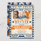 パーソナルオールスタースポーツベビーシャワー 招待状 (正面/裏面)