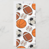 パーソナルオールスターズスポーツチケット誕生日 招待状 (裏面)