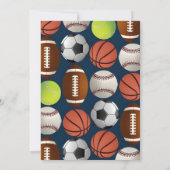 パーソナルオールスター印刷可能スポーツMVPパーティー 招待状 (裏面)