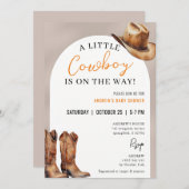 パーソナルカウボーイベビーシャワー招待状 招待状 (正面/裏面)