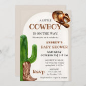 パーソナルカウボーイベビーシャワー招待状 招待状 (正面/裏面)