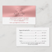 パーソナルカウンセラー豪華なピンククロムルック 予約カード (正面/裏面)