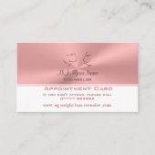 パーソナルカウンセラー豪華なピンククロムルック 予約カード (正面)