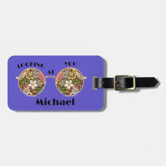 パーソナルカスタムおもしろい眼鏡 ラゲッジタグ (正面横)