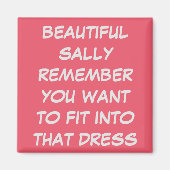 パーソナルカスタムウェディングドレスフィットダイエット磁石 マグネット (正面)