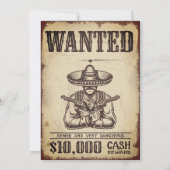 パーソナルカントリーウエスタンサドルアップカウボーイ誕生日 招待状 (裏面)