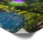 パーソナルカーペディエム光沢のある葉カラフル林 ポスター (角)