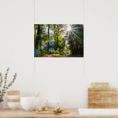 パーソナルカーペディエム光沢のある葉カラフル林 ポスター (キッチン)