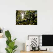 パーソナルカーペディエム光沢のある葉カラフル林 ポスター (ホームオフィス)