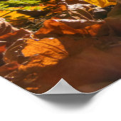 パーソナルカーペディエム光沢のある葉カラフル林 ポスター (角)