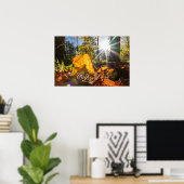 パーソナルカーペディエム光沢のある葉カラフル林 ポスター (ホームオフィス)