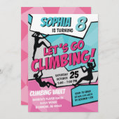 パーソナルガールズロック登山誕生日招待状 招待状 (正面/裏面)