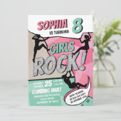 パーソナルガールズロック登山誕生日招待状 招待状 (スタンド正面)