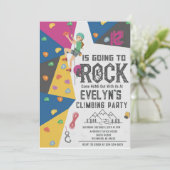 パーソナルガールロッククライミング誕生日招待状 招待状 (スタンド正面)