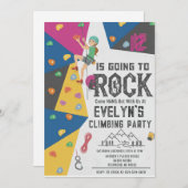 パーソナルガールロッククライミング誕生日招待状 招待状 (正面/裏面)