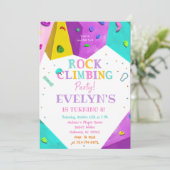 パーソナルガールロック登山誕生日招待状 招待状 (スタンド正面)
