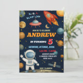 パーソナルキッズアウタースペース誕生日招待状 招待状 (スタンド正面)