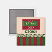 パーソナルキッチンマグネット、名前を追加 マグネット (正面/裏面)