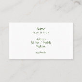 パーソナルクリエイティブフローラチェックイエローオレンジグリーン 名刺 (裏面)