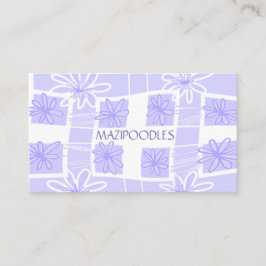 パーソナルクリエイティブフローラチェック薄紫ラベンダー 名刺