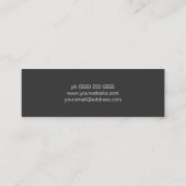 パーソナルクールシェフナイフシンプルケータリング スキニー名刺 (裏面)