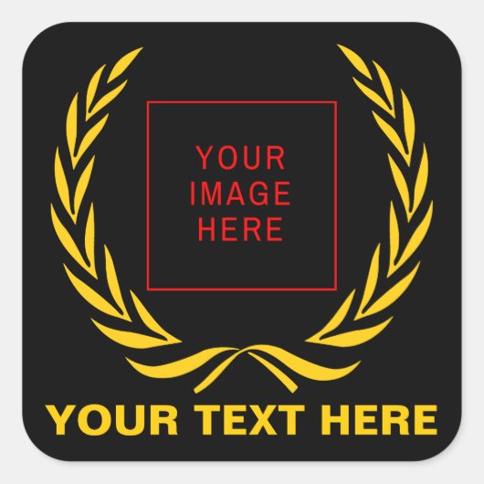 パーソナルゴールデンローレルリース スクエアシール (正面)