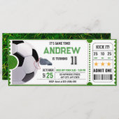 パーソナルサッカーゲームチケットパーティー 招待状 (正面/裏面)