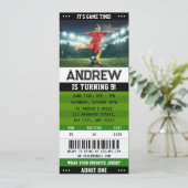 パーソナルサッカーチケットチームクラブ誕生日 招待状 (スタンド正面)