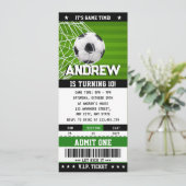 パーソナルサッカーチケット誕生日スポーツ 招待状 (スタンド正面)