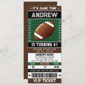 パーソナルサッカーチケット誕生日招待状 招待状 (正面/裏面)