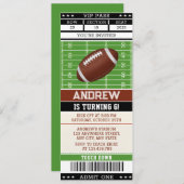 パーソナルサッカーファンの誕生日チケット招待状 招待状 (正面/裏面)