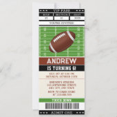 パーソナルサッカーファンの誕生日チケット招待状 招待状 (正面)