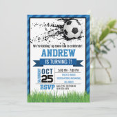 パーソナルサッカー誕生日招待状 招待状 (スタンド正面)
