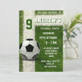 パーソナルサッカー誕生日招待状 招待状 (スタンド正面)