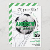 パーソナルサッカー誕生日招待状 招待状 (正面/裏面)