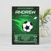 パーソナルサッカー誕生日招待状 招待状 (スタンド正面)